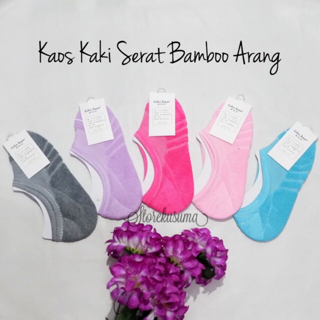 kaos kaki kesehatan  bahan serat bambu untuk wanita