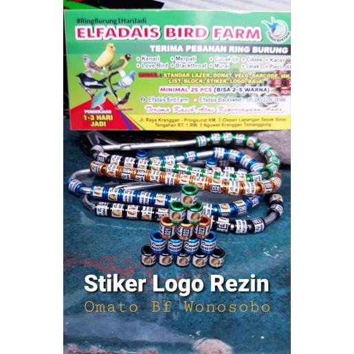 RingBurung STIKER LOGO LAPISAN REZIN CEPAT JADI 25PCS