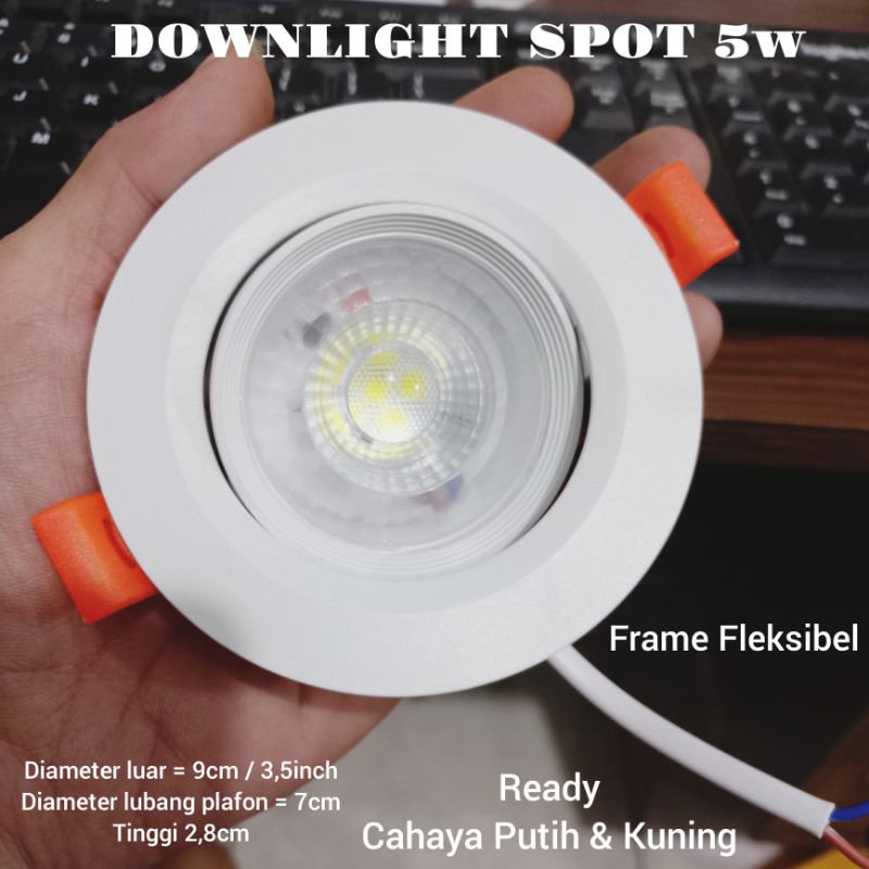 Lampu Downlight LED Spot Sorot COB 7 / 5 W Watt 7w  /5w 7watt-IBZ