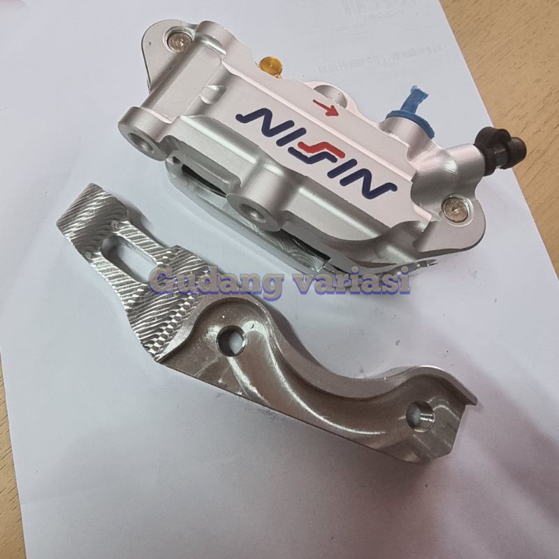 Kaliper monoblok 4 piston NS plus breket monoblok nuovo Vixion piringan 220mm