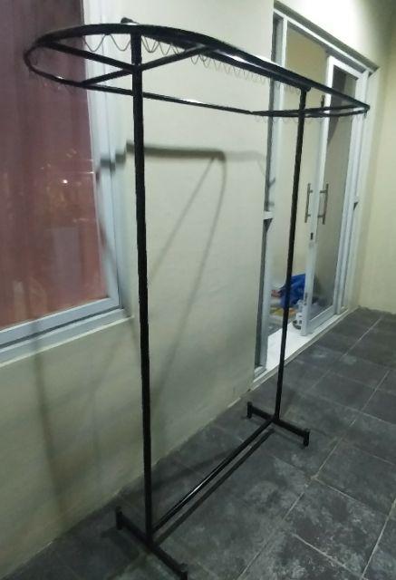 Jemuran Pakaian Baju Gantungan Handuk Hanger Standing Display Murah Bisa Bongkar Pasang