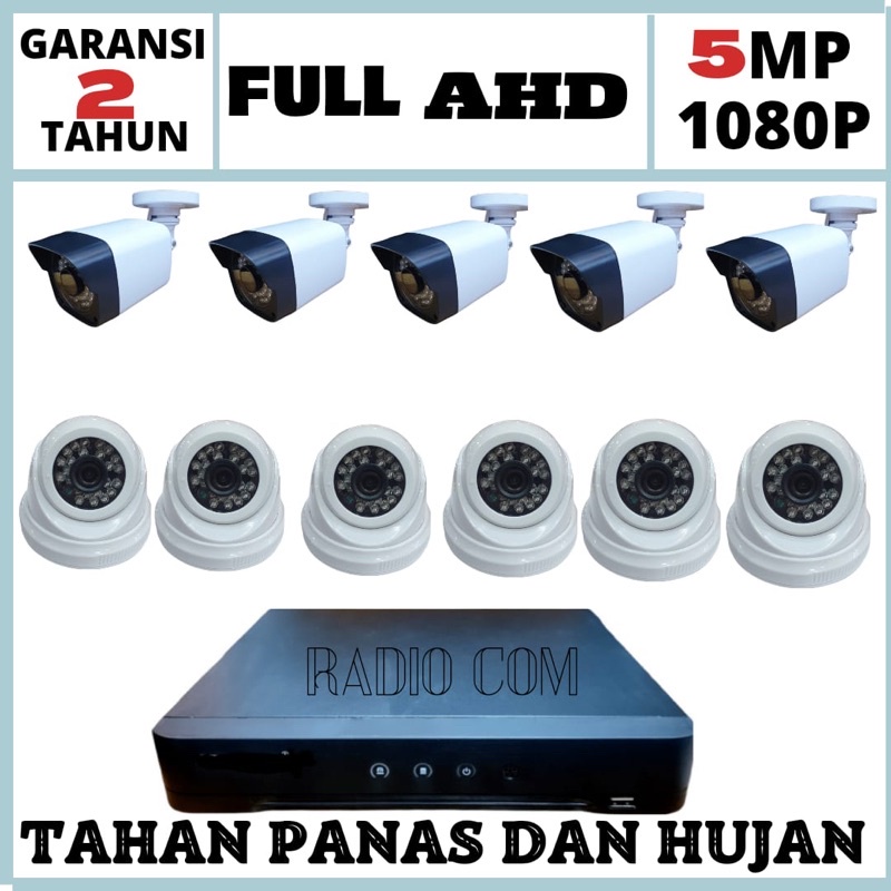 PAKET CCTV 16 CHANNEL 11 KAMERA LENSA 5MP 1080P IR SONY KOMPLIT