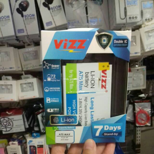 Baterai VIZZ EVERCOSS A75 MAX / Baterai Double Power A75 MAX