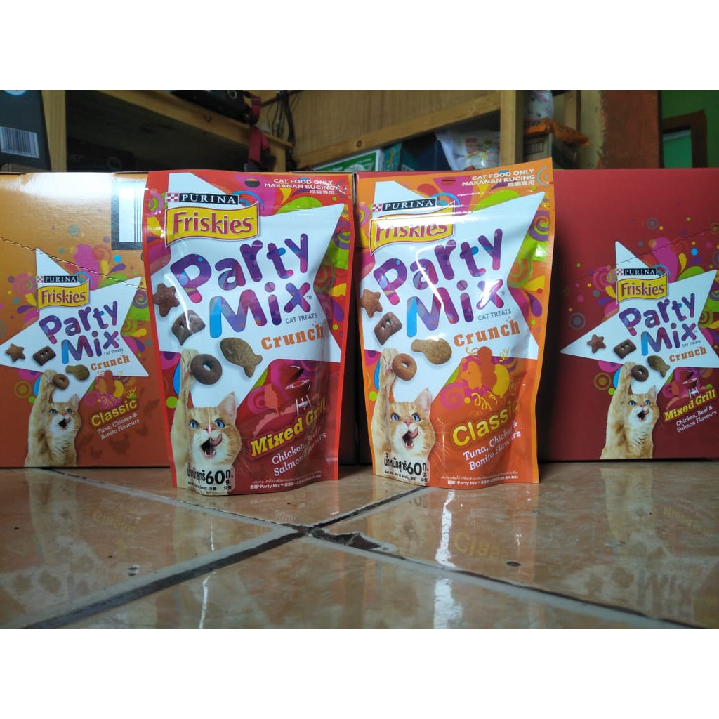 SNACK KUCING -  FRISKIES PARTY MIX 60 GR