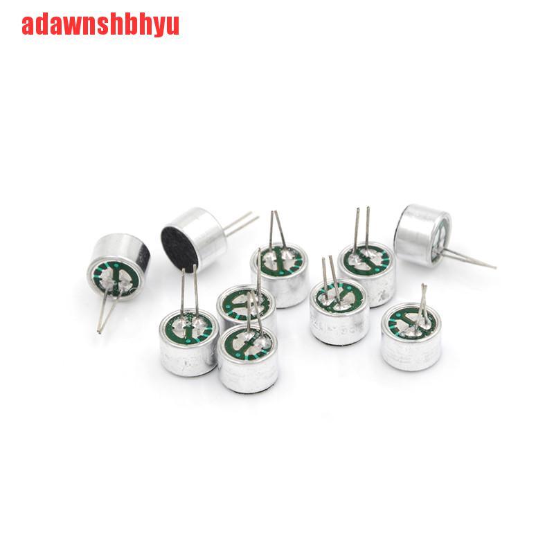 10pcs Kapsul Mic Elektrik Mini Dengan 2 Pin