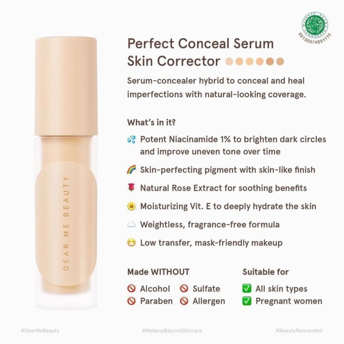 Dear Me Beauty Perfect Conceal Serum Skin Corrector