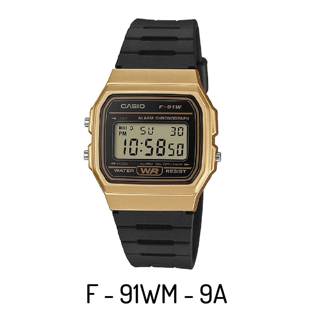 Casio Original F-91WM-7A / F-91WM-9A - Tanpa kotak MIKA