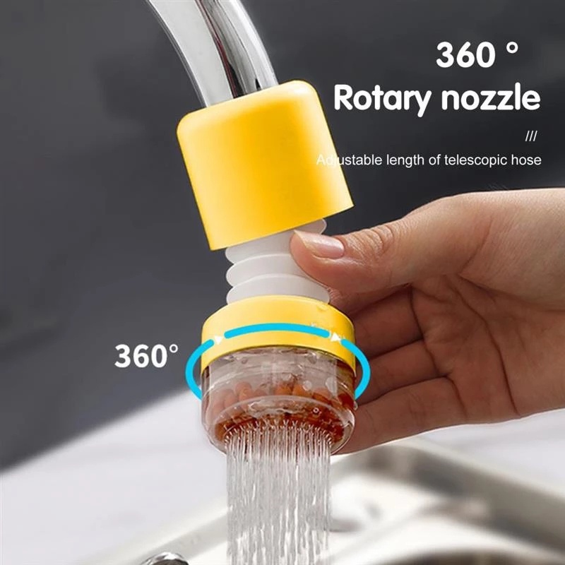 360 Adjustable Flexible Faucet Tap Extender / Splash Proof Faucet Sprayer Filter Kitchen Bathroom Watering Spray Nozzle Accessories