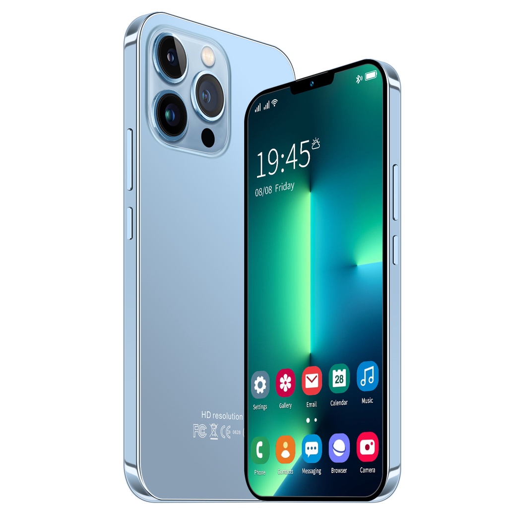 【 Produk Baru hp 】 Ponsel  Pintar Baru i13 pro max Android 10.0 Layar HD 7,5 inci 4G/5G HP Original wajah unlock Handphone Android Free Aksesoris-Blue