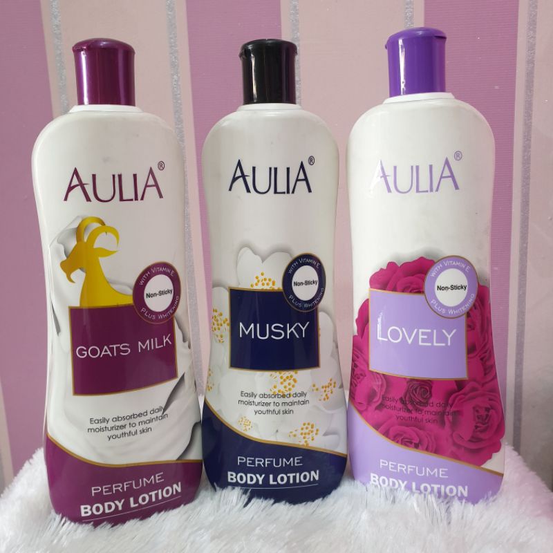 Jual AULIA PERFUME BODY LOTION WITH VITAMIN E + WHITENING. GOATS MILK ...