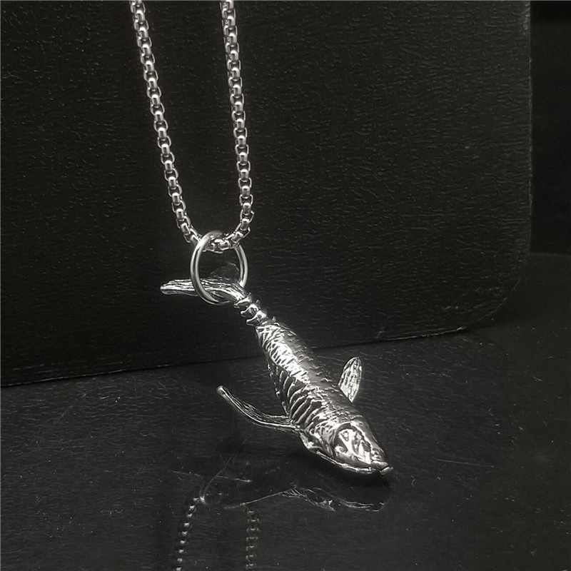 Merek Fashion street hip-hop hiphop Paus kalung pria kepribadian dolphin liontin hip hop serbaguna p