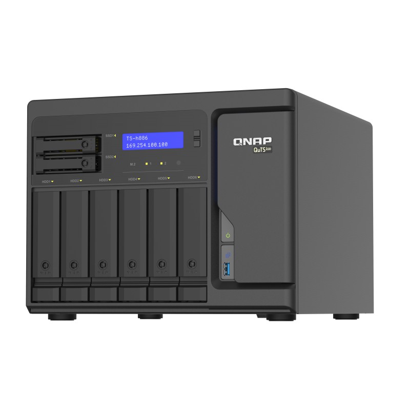 QNAP TS-h886-D1622-16G 8-BAY NAS 16GB RAM SERVER STORAGE CLOUD TS-h886