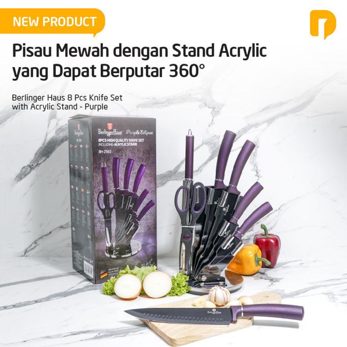 

Berlinger Haus 8 Pcs Knife Set With Acrylic Stand Pisau Tajam Mewah Jo703Yn6Ol