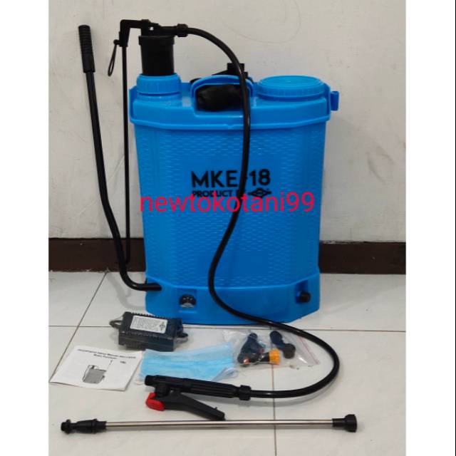 Tangki elektrik semprotan tengki knapsack MKE 18 liter 2 in 1 bisa elektrik dan manual