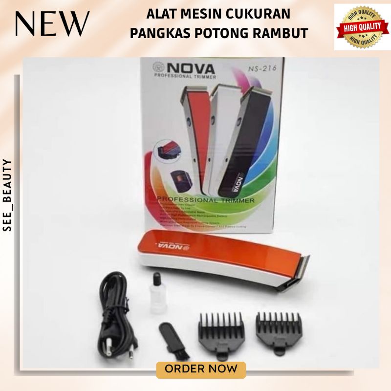 SEELS / Alat Mesin Cukuran Cukur Pangkas Potong NOVA 216 Rambut Portable Nova NHC-216 ONYX 217 NOVA NCH-663 GSE 008 ONYX 6268 NOVE NCH-664 Bayi Dewasa Anak COD GRATIS ONGKIR EXTRA CASH BACK EXTRA COD GRATIS ONGKIR EXTRA CASH BACK EXTRA