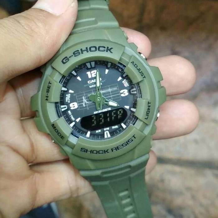 MURAH MERIAH G SHOCK G 100 BB GSHOCK G100BB HIJAU ARMY   Hijau Tua Murah