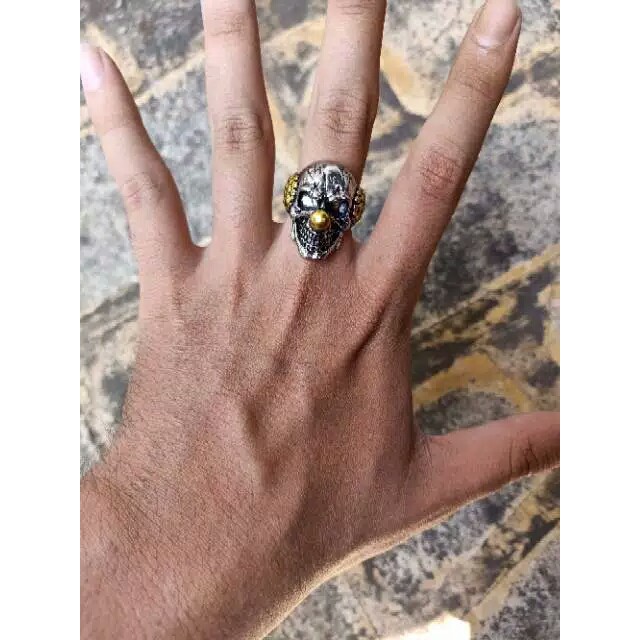 Cincin Pria Motif Topeng punk style men ring mask Series