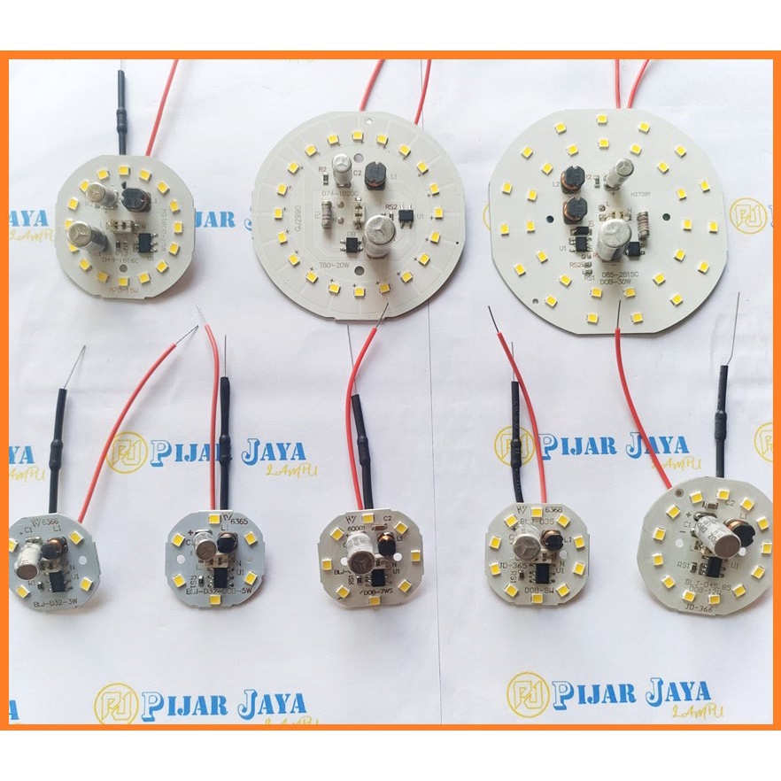 PCB Mata LED AC Bermacam Jenis Watt (ACR) - DOB LED AC Modul Lampu LED 3 5 7 9 12 15 18 20 30 40 50 Watt