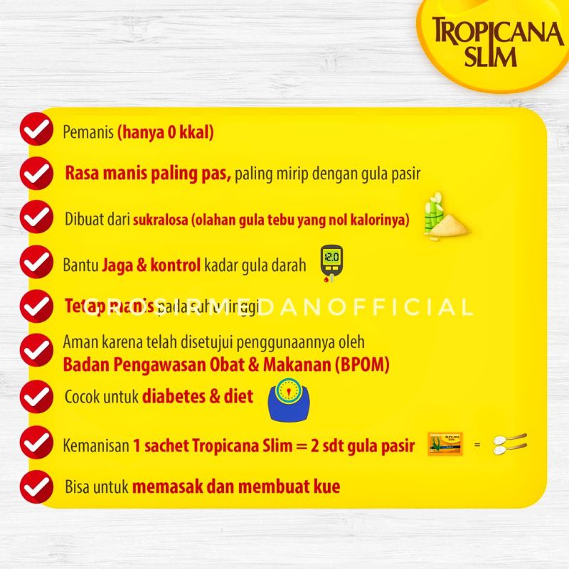 TROPICANA SLIM CLASSIC DAN DIABTX - GULA DIABETES NOL KALORI