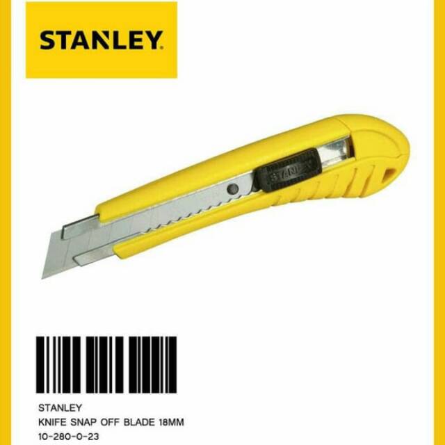 

pisau Cutter Stanley ( 10-280-0-23 ) 18mm Quick-Point Snap-Off Knife