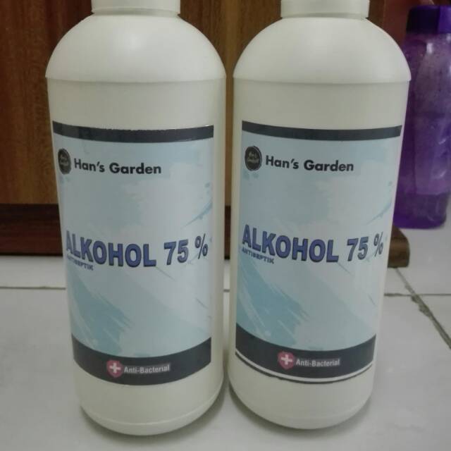 ALKOHOL ETHANOL 75% & 96% anti bacterial 1000ml ( 1 liter )
