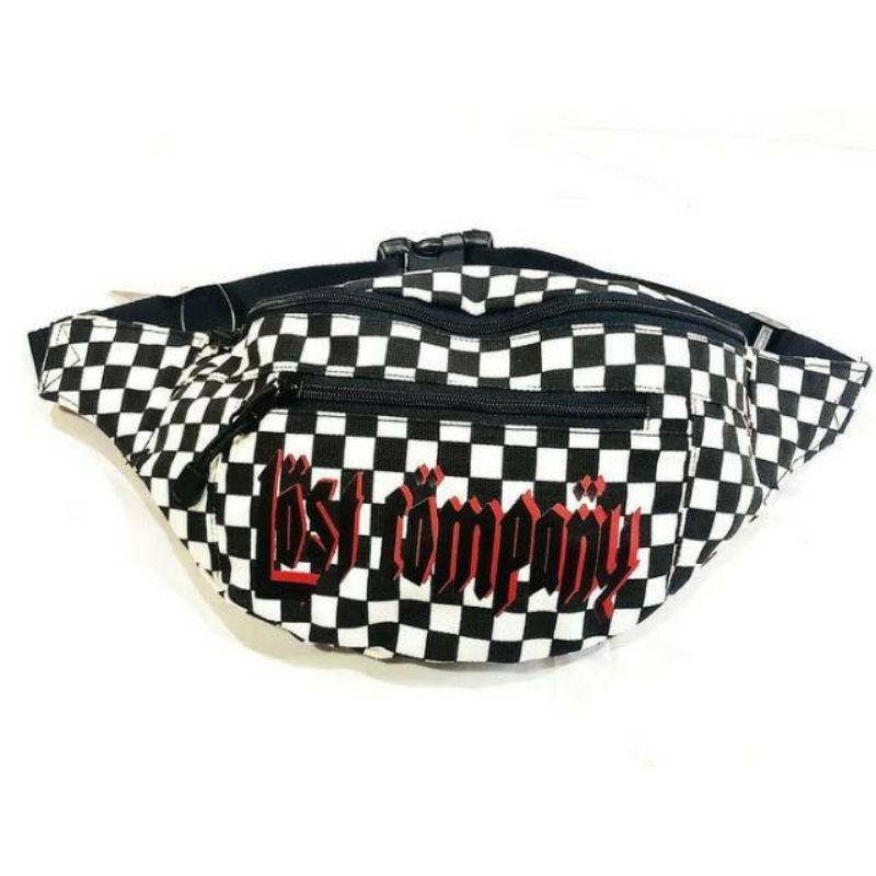 WAISTBAG CHEKERBOARD LOST COMPANY TAS PINGGANG NEW