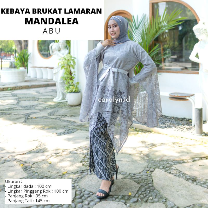 KEBAYA BRUKAT LAMARAN MANDALEA KEBAYA SET ATASAN + ROK KEBAYA TERBARU CARALYN.ID