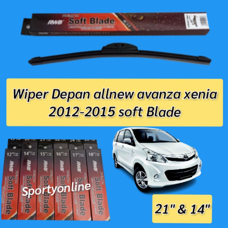 Wiper soft blade Allnew Avanza 2012-2014 ukuran  21/14