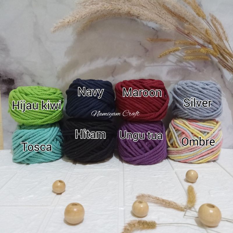 Part 1 4MM Tali katun macrame/makrame benang macrame cotton rope