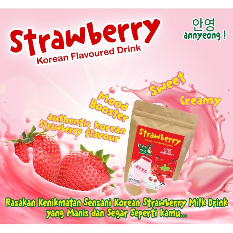 

Milk Drink Korean Flavored rasa Strawberry
