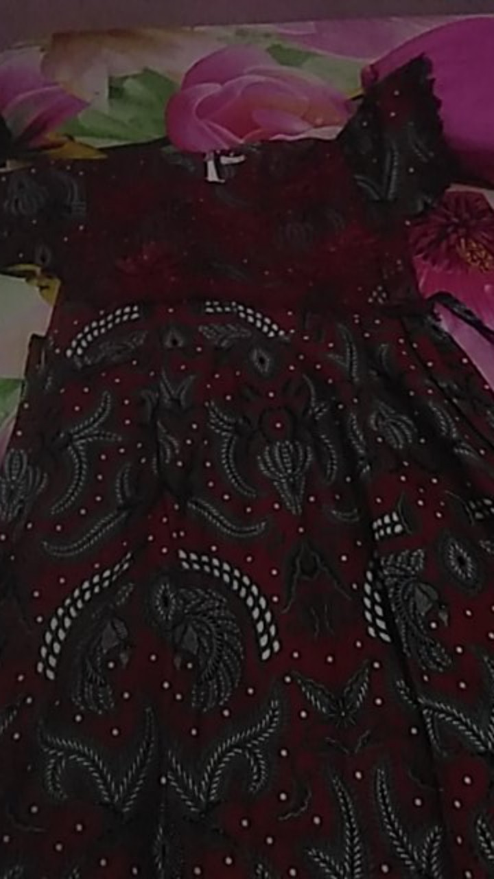 722 Biru Kemeja Batik Anak Laki -  Dress Anak Perempuan- 2 Th - 12 Th