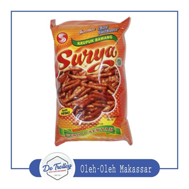 

Kerupuk / Keripik Bawang Surya 225gram Khas Makassar