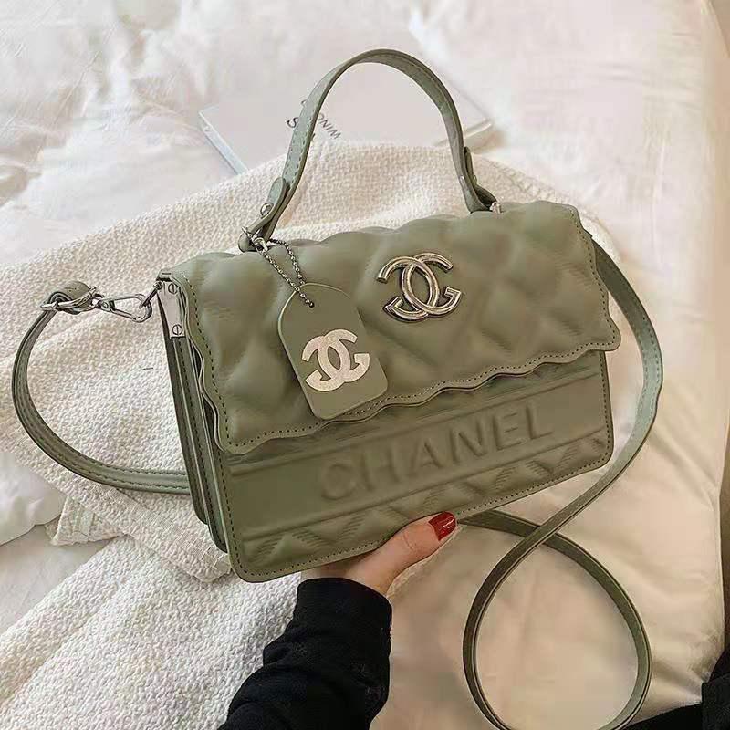 BJ15867 - BLACK/GREEN/KHAKI/PINK/PURPLE/WHITE TAS SLEMPANG TALI RANTAI TAS WANITA FASHION IMPORT MODIS ELEGAN TERMURAH TERLARIS TERBARU BAGSTORE JAKARTA TAS BATAM ELJ5867