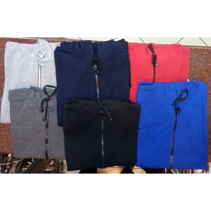 Jaket Jumbo Hoodie Sleting 1 Ukuran 3L/5L