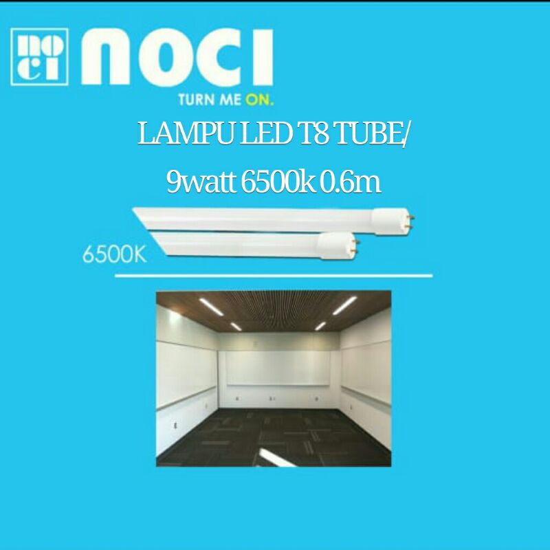 Lampu Led T8 Tube Ac  9watt 6500k putih.0.6meter.lampu led TL 9watt putih. lampu TL T8 9watt 0,6 met