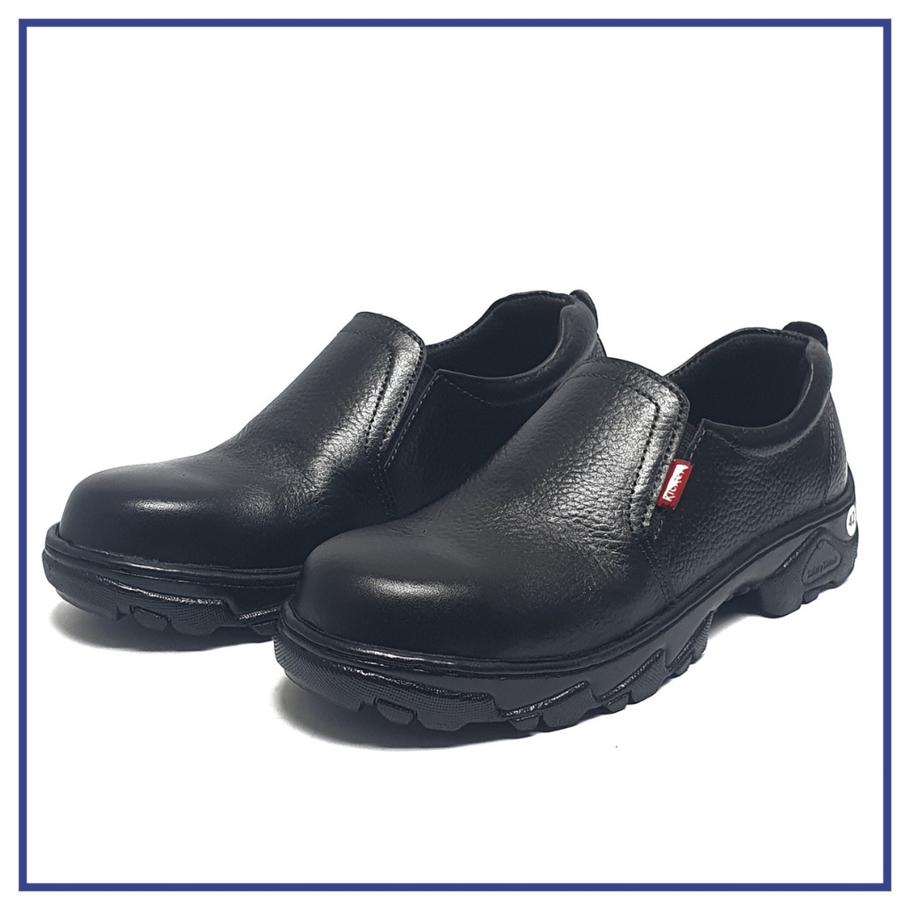 Kickers Sepatu Safety Pria Kulit Pendek HItam - 065