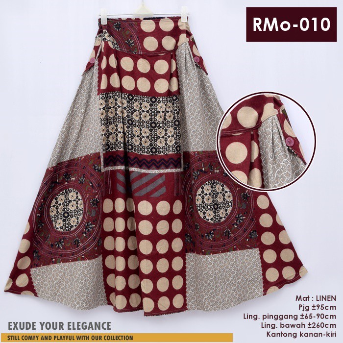 Rok Motif Terbaru / Rok Payung Motif / Rok Maxi / RMo