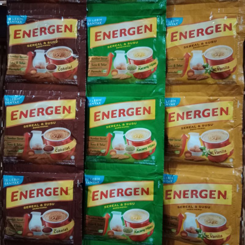 

ENERGEN SEREAL DAN SUSU Bersinergi 34 gr RENCENG