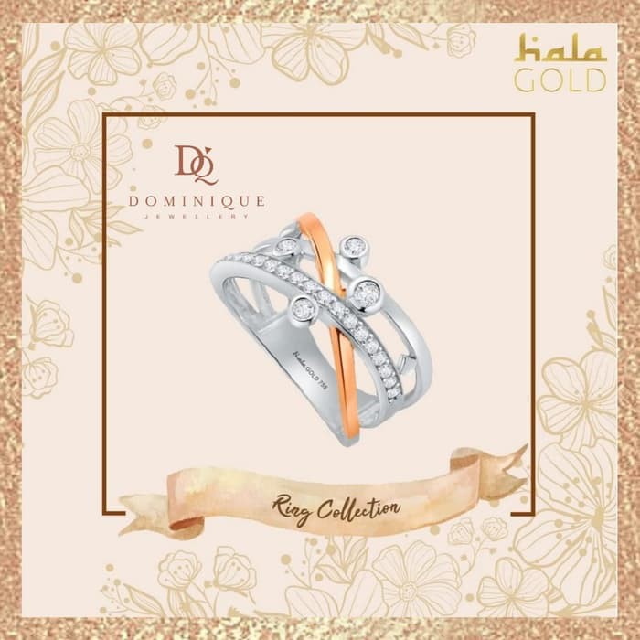 

Dominique Jewellery-Cincin Hala Gold 75% SNI DQ10030