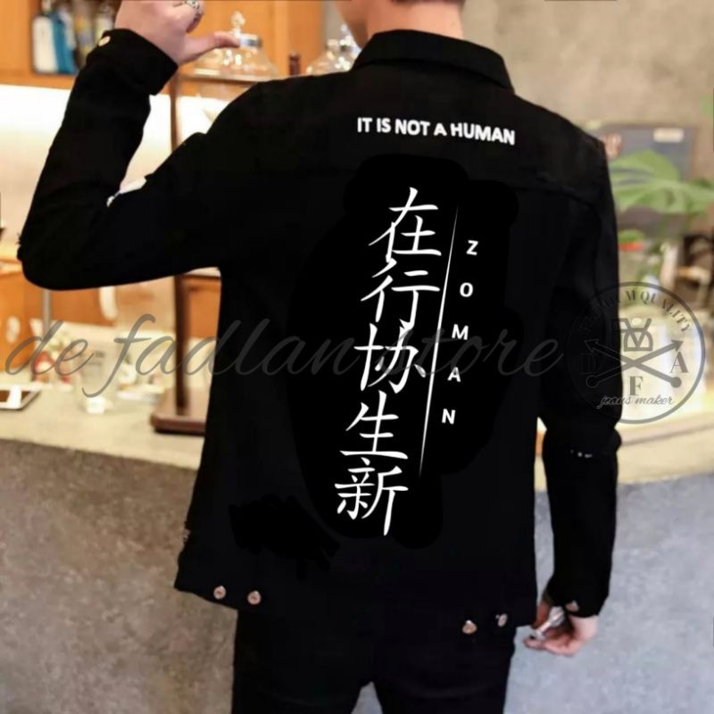 DSTORE [Bayar ditempat]Jaket Jeans Denim Zoman Sablon/Jaket Jeans levis Pria/Jaket jeans  terlaris / jaket valhalla / jaket tokyo revengers / jaket coach / jaket touman / jaket valhalla tokyo revengers / jaket terbaru 2021 / jaket cj / jaket tokyo manji-zoman