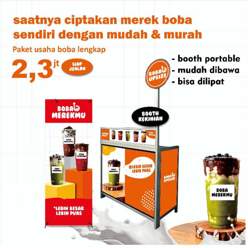 

PAKET USAHA SIAP JUALAN BOBA SIGNATURE COKLAT TERMASUK BOOTH