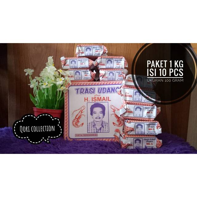 

Jual murah trasi udang H.ismail kemasan merah 1kg Isi 10 biji