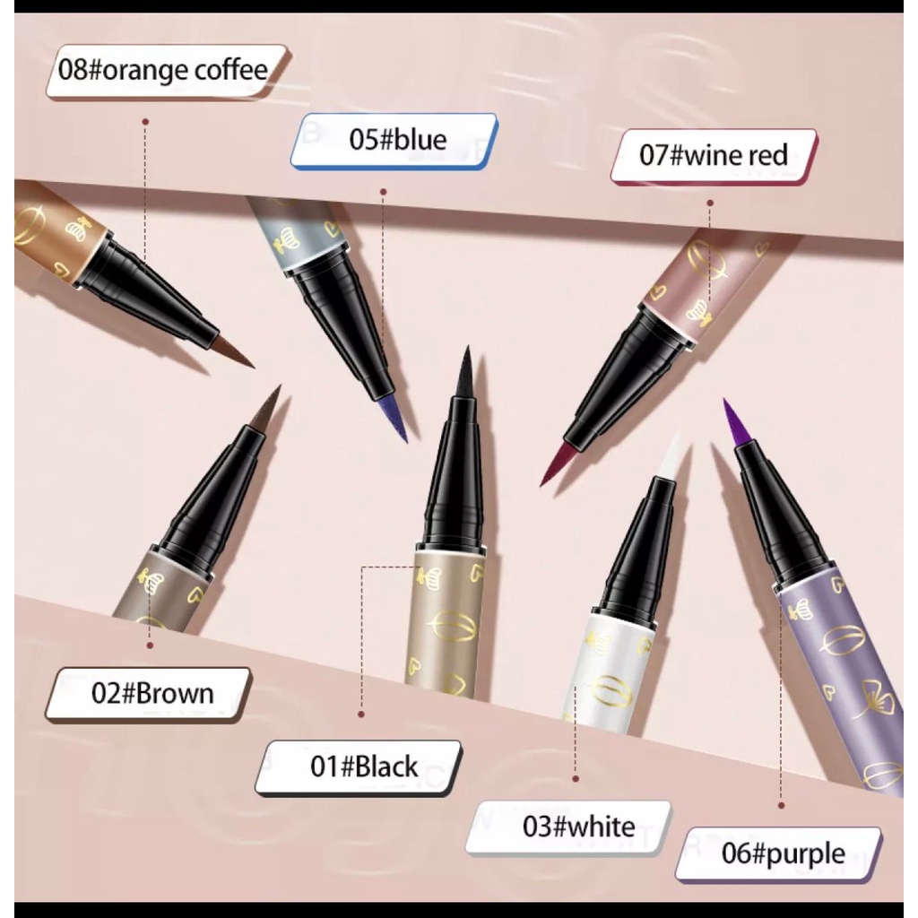 RCS - NEW ~  HOJO silky painting eyeliner warna putih hitam coklat