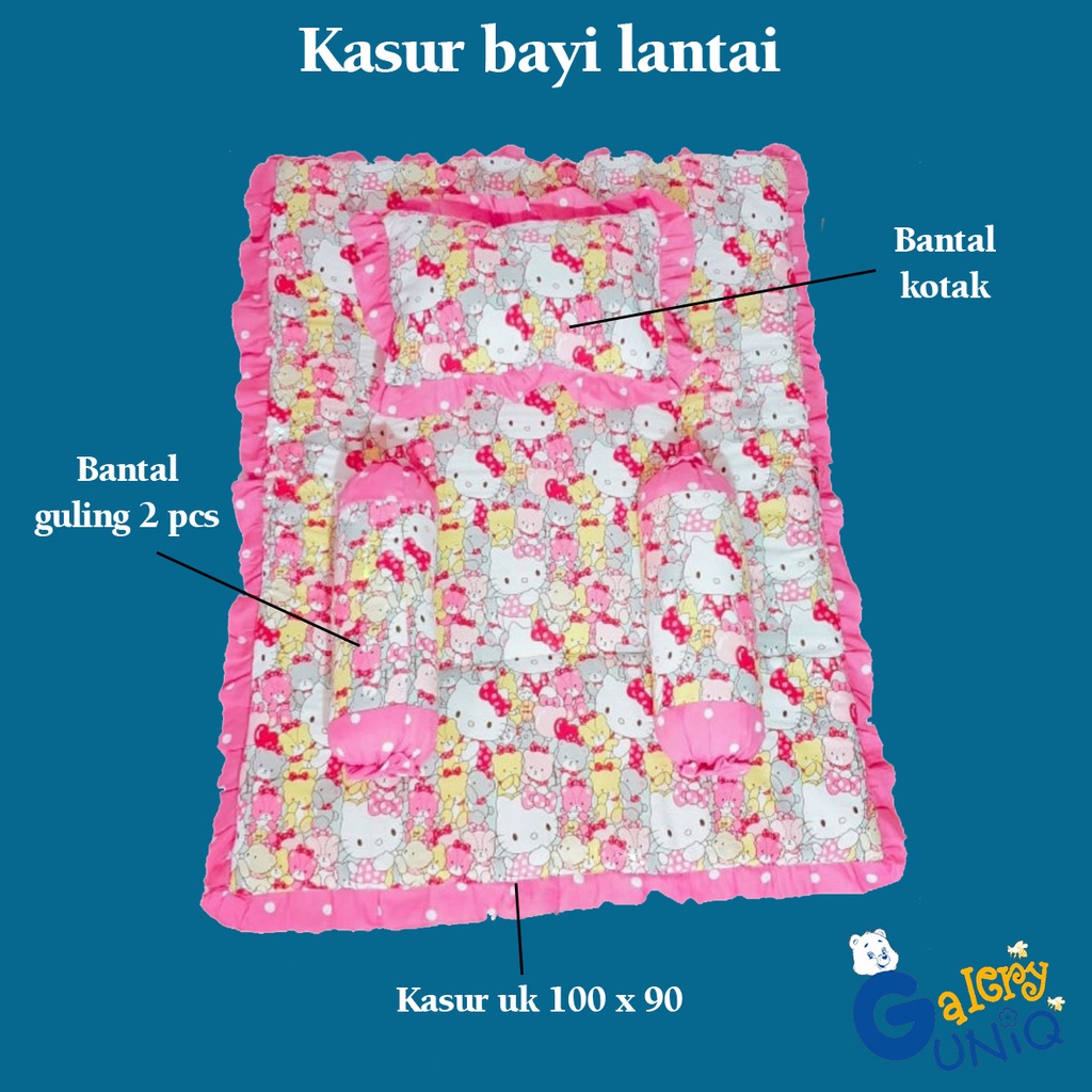 KASUR BAYI LANTAI MOTIF HELOKITY PINK