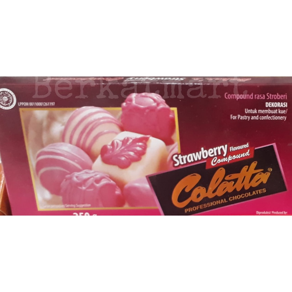 Colatta Chocolate Compound Strawberry Coklat Batang Collata 250 gram