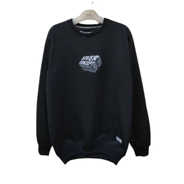 Sweater Pria Distro Crewneck Motif Balok VIVER CONCEPT