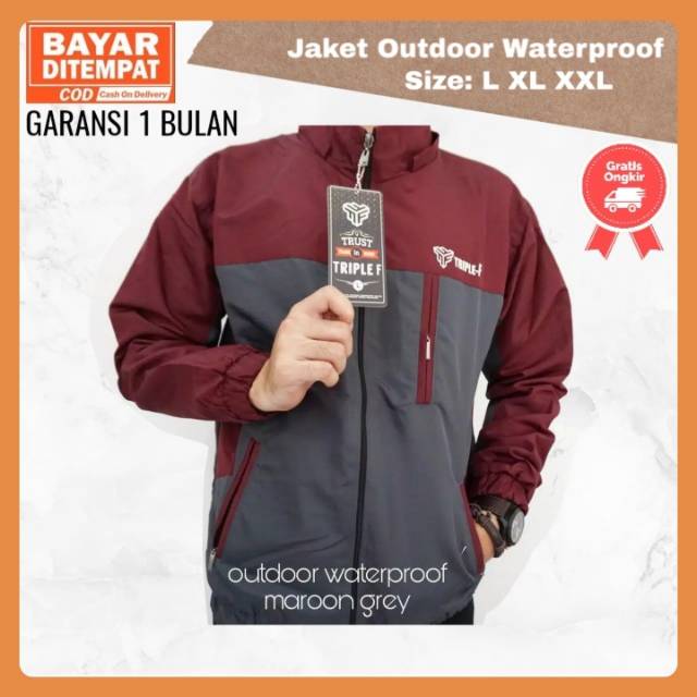 JAKET COWOK PARASUT PRIA WATERPRROOF HOODIE JUMBO PARASIT