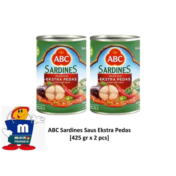 

asa457a Abc Sardines Saus Ekstra Pedas 425Gr X 2 Pcs - Banded Xa20X1