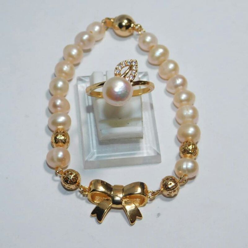 Set Gelang Cincin Mutiara