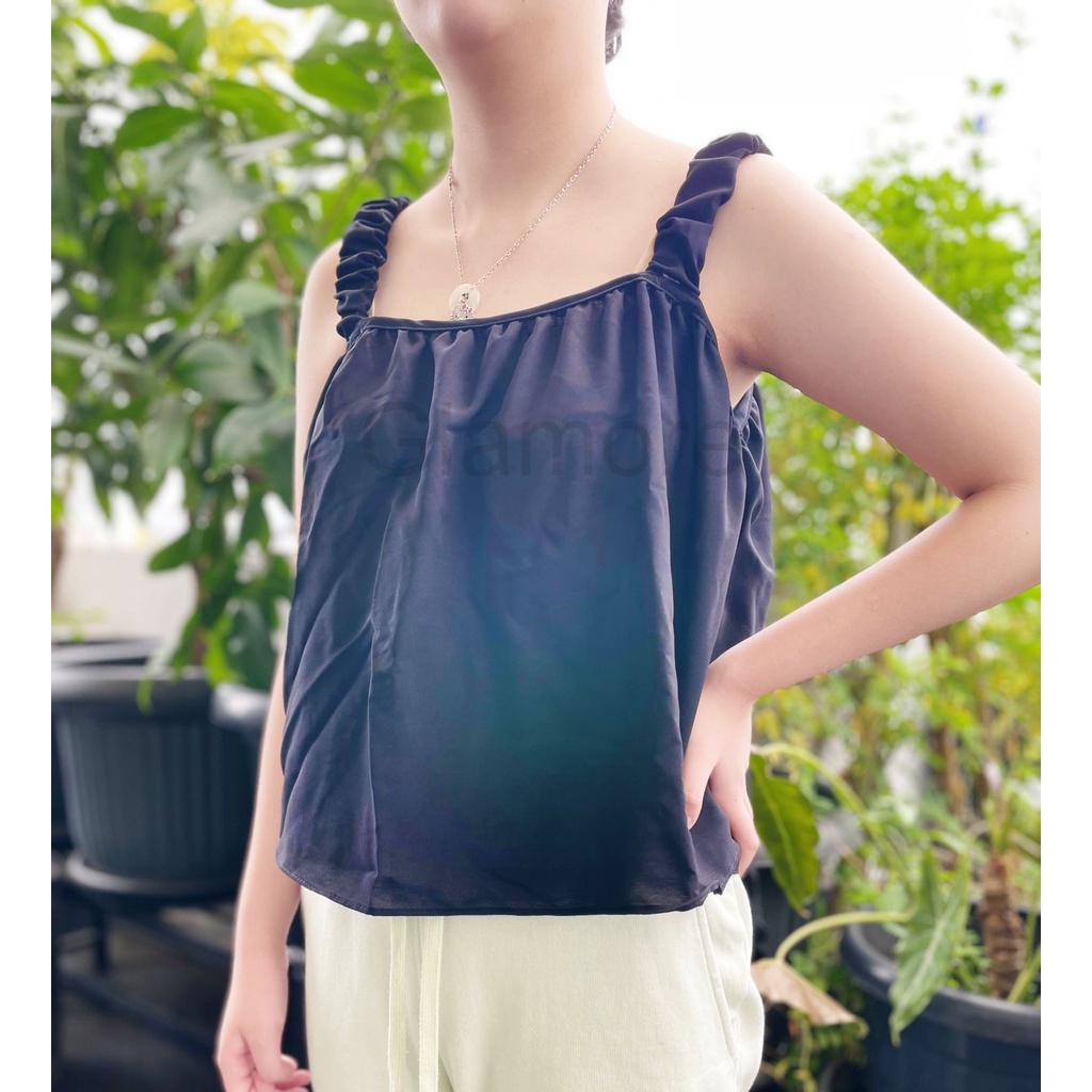 [COD]Tanktop Layer / model Sesil Gingham // style inner Wanita